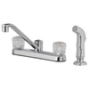 Oakbrook Collection Essentials Two Handle Chrome Kitchen Faucet Side Sprayer Included - Open Box