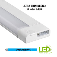 ETI 40 in. L White Plug-In LED Under Cabinet Light Strip 1050 lm