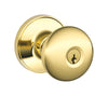 Dexter Traditional Bright Brass Entry Knobs 1-3/4 in.