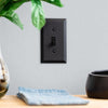 Amerelle Century Matte Black 1 gang Stamped Steel Decorator Wall Plate 1 pk