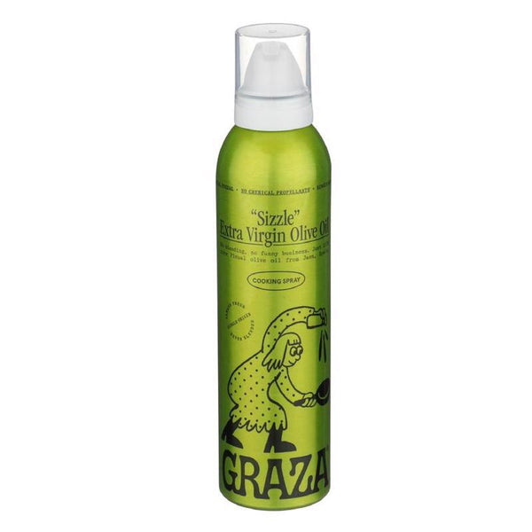 Aceite de cocina en aerosol extra virgen Sizzle de Graza, lata de 5 oz