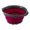 Squish Gray/Pink Polypropylene/TPR Dishwasher Safe Collapsible Colander 3-Cup Capacity