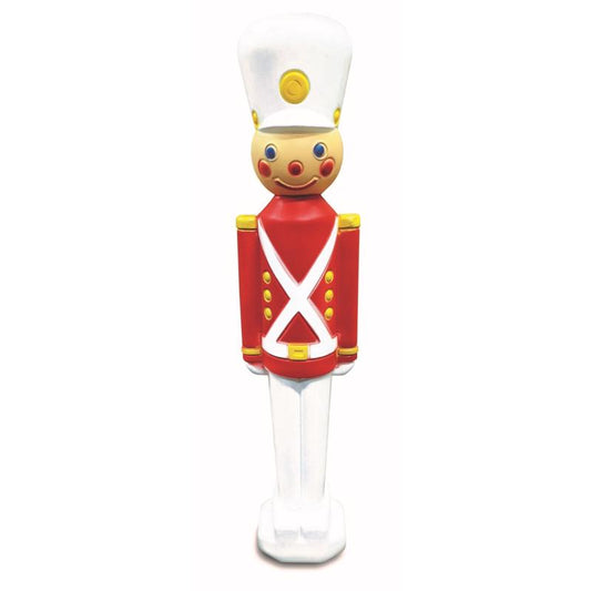 Union Polyethylene Multicolored Christmas Toy Soldier Plug-In Blow Mold 32 H x 8 L x 7 W in.