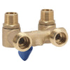Homewerks 1/2 in. MPT X 3/4 in. MHT Brass Dual Washing Machine Shut-Off Valve - Open Box