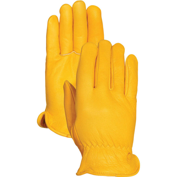 Bellingham Men's Premium Cowgrain Driver Gloves Size XL Keystone Thumb Leather Work Gloves with Shirred Elastic Wrist
