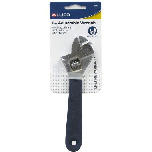 Allied Adjustable Wrench 6 in. L 1 pc