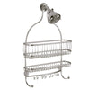 InterDesign York Lyra Jumbo 4 in. H x 15 in. W x 21 in. L Satin Nickel Silver Shower Caddy - Open Box