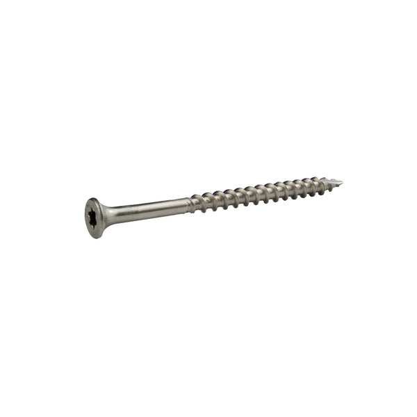 Tornillos para cubierta con cabeza de corneta en forma de estrella plateada Grip-Rite PrimeGuard Max No. 10, alambre de 3 pulg. de largo, 1 lb, paquete de 68