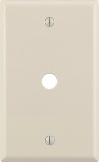Leviton Almond 1 gang Thermoset Plastic Cable/Telco Wall Plate 1 pk