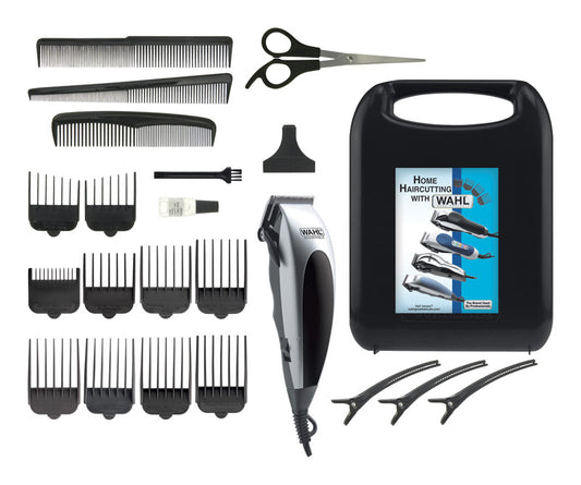 Wahl HomePro Carbon Steel Soft Touch Grip Corded Haircut Kit with Thumb Adjustable Taper Control