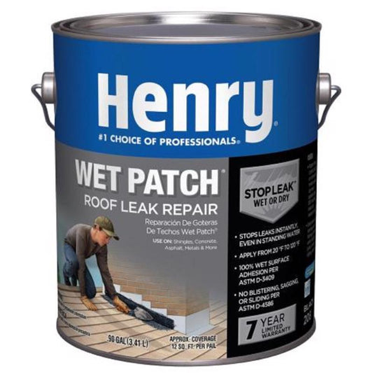 Henry Smooth Black Wet patch Plastic Roof Cement 0.9 gal. (Pack of 4)
