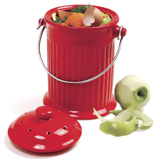 Norpro 1 oz Red Ceramic Compost Keeper
