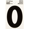 Hy-Ko 3 in. Reflective Black Vinyl Letter O Self-Adhesive 1 pc. (Pack of 10)