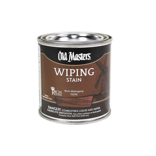Old Masters Semi-Transparent Rich Mahogany Oil-Based Wiping Stain 0.5 pt. (Pack of 6)
