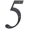 Hillman 6 in. Reflective Black Plastic Nail-On Number 5 1 pc (Pack of 3)