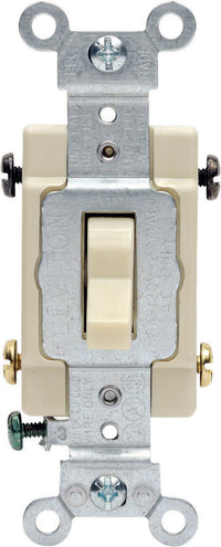 Leviton 15 amps Double Pole Toggle AC Quiet Switch Ivory 1 pk