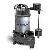 Superior Pump 1 HP 5160 gph Stainless Steel Vertical Float Switch AC Sump Pump 10 ft. - Deal of The Week