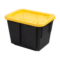 Greenmade Pro. Grade 12 gal Black/Yellow Storage Box 14.7 in. H X 15 in. W X 20.5 in. D Stackable (Pack of 4)