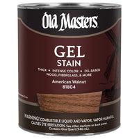 Old Masters Semi-Transparent American Walnut Oil-Based Alkyd Gel Stain 1 qt