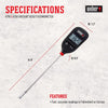 Weber Instant Read Digital Thermometer for Grilling Quick Accurate Temperature Display 