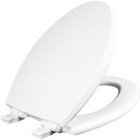 Mayfair Slow Close Elongated White Molded Wood Toilet Seat