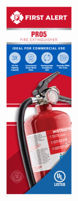 First Alert 5 lb. Fire Extinguisher For Household OSHA/US Coast Guard Agency Approval (Pack of 2)