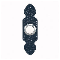Heath Zenith Hammered Black Plastic Wired Pushbutton Doorbell