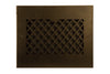 Steelcrest Designer 15-Inch Oil-Rubbed Bronze Gravity Baseboard Vent With Air-Volume Damper & Concealed Mounting Holes