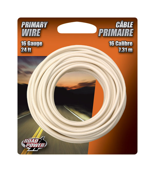 Coleman Cable 24 ft. 16 Ga. Primary Wire White