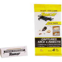 Tomcat Glue Traps for Mice and Insects 4 Pack Ready to Use Non Toxic Indoor Pest Control Boards