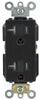 Leviton Decora Plus 20 amps 125 V Duplex Black Outlet 5-20R 1 pk