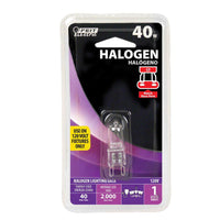 Feit 40 W JCD Tubular Halogen Bulb 470 lm Warm White 1 pk