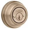 Kwikset SmartKey Antique Brass Metal Gatelatch Deadbolt