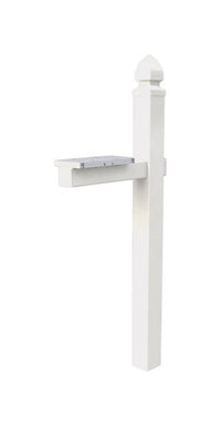Gibraltar Whitley White PVC Traditional Mailbox Post 57 H x 6 W x 22-3/4 D in. - Open Box