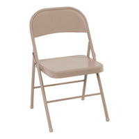 Cosco Antique Sand Metal Folding Chair 1 pk (Pack of 4)