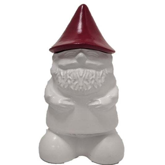 Tiki Ceramic 7 in. White Ghome with Red Hat Tabletop Torch 1 pc (Pack of 6)