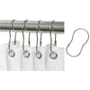 Zenith Zenna Home Chrome Silver Metal Shower Curtain Rings 12 pk