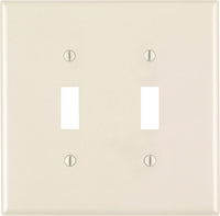 Leviton Almond 2 gang Nylon Toggle Wall Plate 1 pk