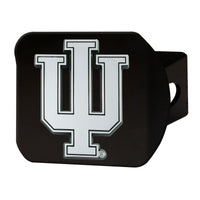 Indiana University Black Metal Hitch Cover