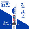 Lenox 4 in. Bi-Metal Reciprocating Saw Blade 14 TPI 1 pk (Pack of 50)
