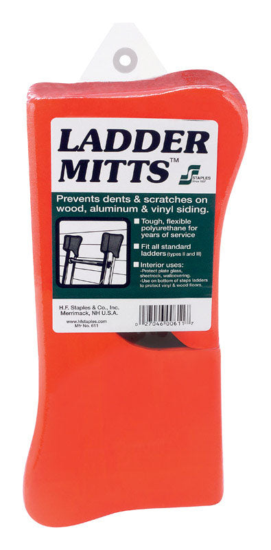 Staples Polyurethane Red Weather Resistant Ladder Mitts 6 H x 7 L x 5 W in.