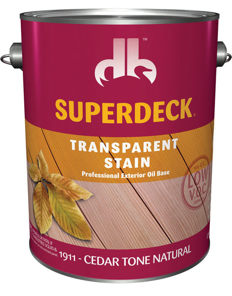 Tinte para madera a base de aceite Superdeck transparente en tono cedro, 1 galón (paquete de 4)