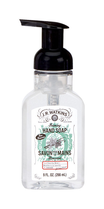 J.R. Watkins Vanilla Mint Scent Foam Hand Soap 9 (Pack of 6)