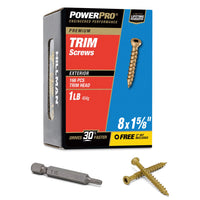 Hillman Power Pro No. 8 X 1-5/8 in. L Star Bronze Ceramic Trim Screws 1 lb 195 pk