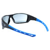 General Electric 04 Series Anti-Fog Impact-Resistant Safety Glasses Smoke Lens Black/Blue Frame 1 pk