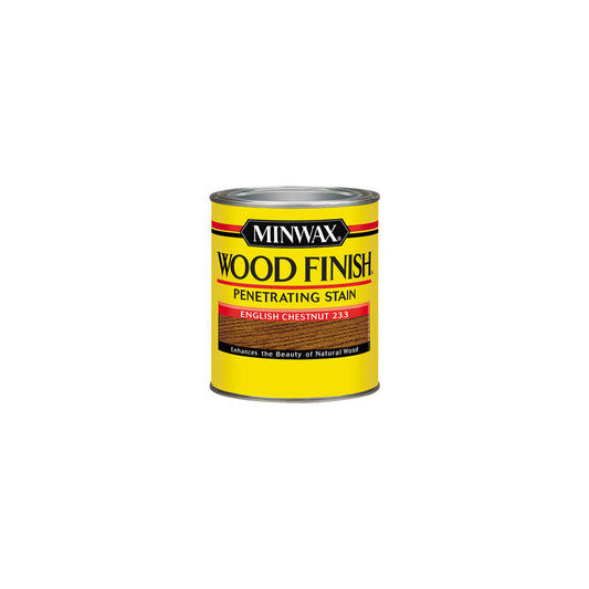 Minwax Wood Finish Semi-Transparent English Chestnut Oil-Based Oil Wood Stain 0.5 pt. (Pack of 4)