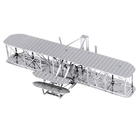 Fascinations Metal Earth Wright Brothers Plane 3D Model Kit Metal Silver