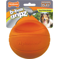 Nylabone Power Play Gripz Basketball Durable Dog Toy MD for Active Fetch Play Erratic Bounce Outdoor Exercise Ball