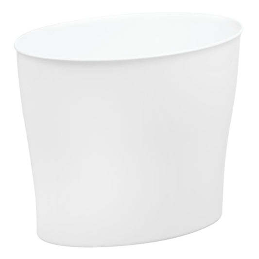 iDesign Nuvo White Plastic Oval Wastebasket