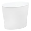 iDesign Nuvo White Plastic Oval Wastebasket